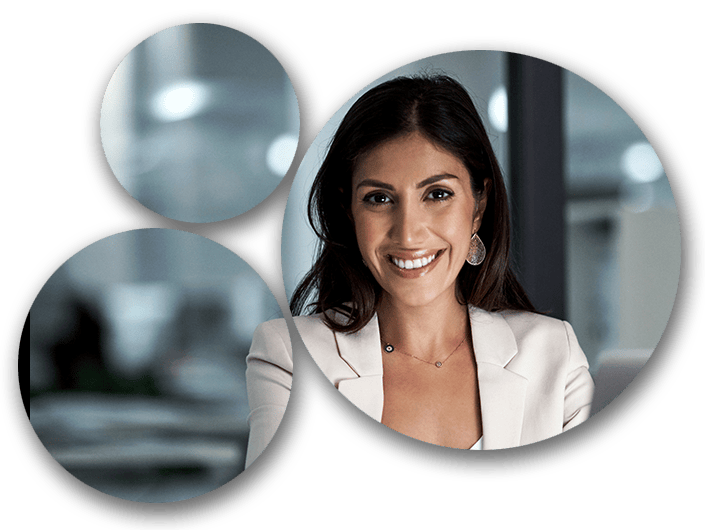 image of woman in business suit smiling at camera